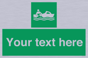 Custom sign safe condition Rescue boat